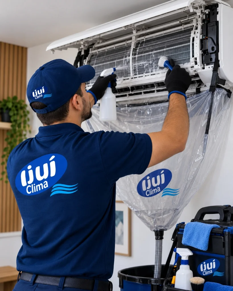 Procedimento técnico de higienização e limpeza de serpentina e filtros de ar-condicionado